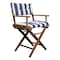 Whitecap Newport Director's Chair with Navy/White Striped Cushion Seat 61040 - alternate 1